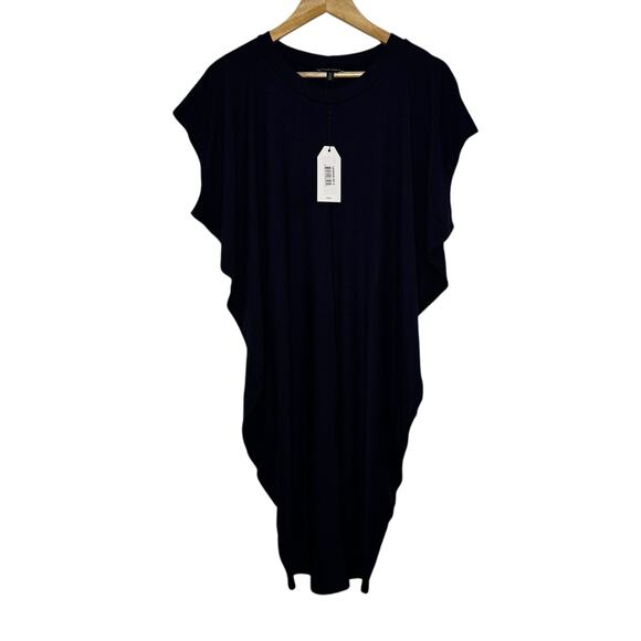 NEW Universal Standard Carrea Relaxed Liquid Jersey Dress Navy Blue Size 14-16 - Picture 8 of 8